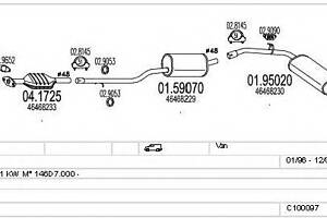 Система випуску ОГ для моделей: FIAT (FIORINO)