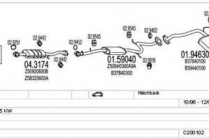 Система выпуска ОГ для моделей: MAZDA (323)