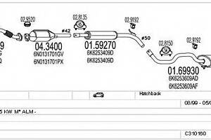 Система выпуска ОГ для моделей: SEAT (IBIZA)