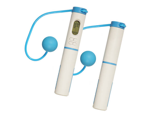 Скакалка для фітнеса цифрова, блакитний - Фото 1