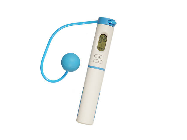 Скакалка для фітнеса цифрова, блакитний - Фото 3