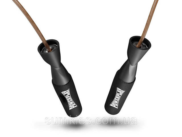 Скакалка шкіряна PowerPlay 4214 Leather Jump Rope Чорна 2.75 см. - Фото 5
