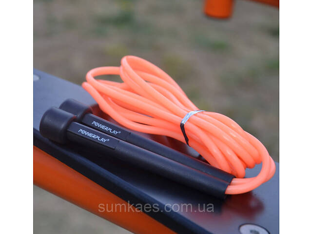 Скакалка PowerPlay 4201 Basic Jump Rope Помаранчева (2,8m.) - Фото 6