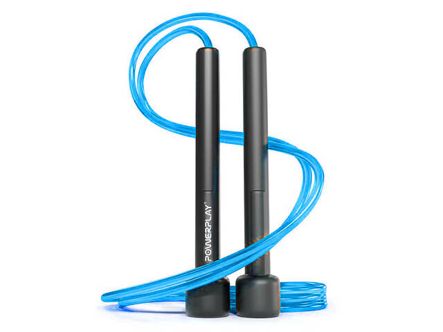 Скакалка PowerPlay 4201 Basic Jump Rope Синя (2,8m.) - Фото 1