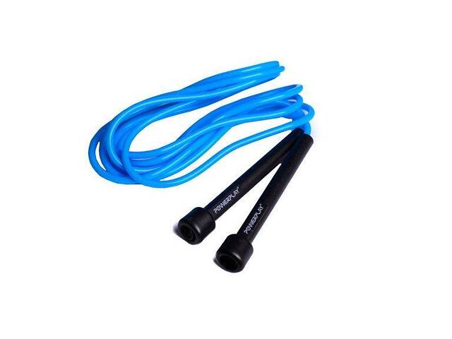 Скакалка PowerPlay 4201 Basic Jump Rope Синя (2,8m.) - Фото 4