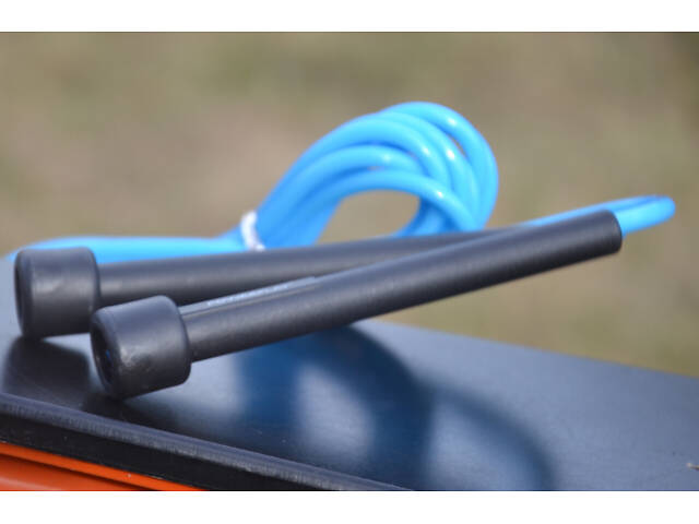 Скакалка PowerPlay 4201 Basic Jump Rope Синя (2,8m.) - Фото 6