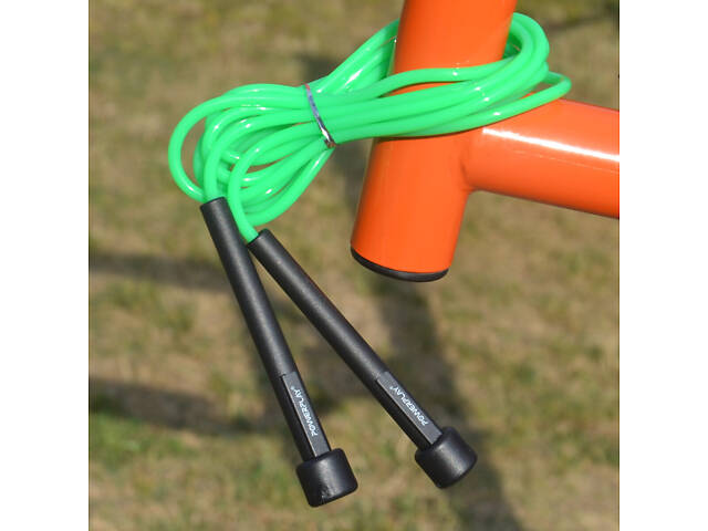 Скакалка PowerPlay 4201 Basic Jump Rope Зелена (2,8m.) - Фото 4