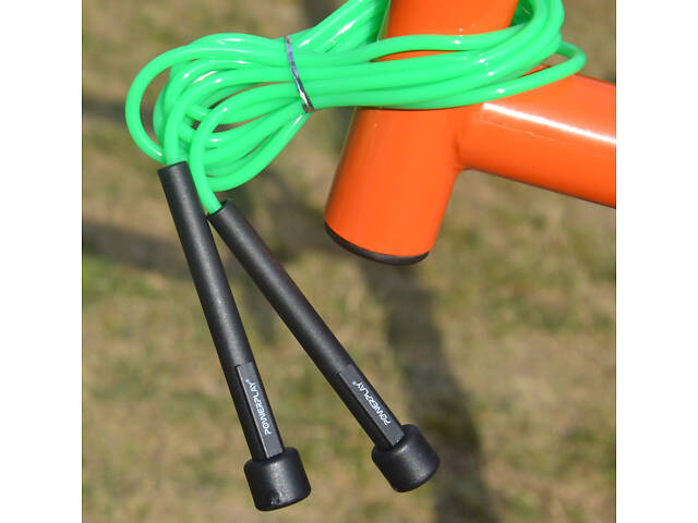Скакалка PowerPlay 4201 Basic Jump Rope Зелена (2,8m.) - Фото 5
