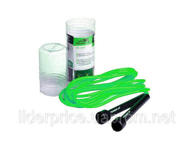 Скакалка PowerPlay 4201 Basic Jump Rope Зелена (2,8m.), Оригінал! - Фото 3