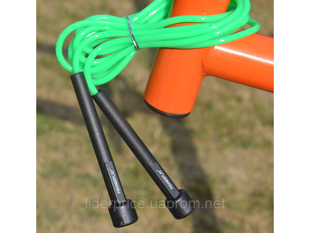 Скакалка PowerPlay 4201 Basic Jump Rope Зелена (2,8m.), Оригінал! - Фото 9