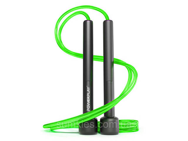 Скакалка PowerPlay 4201 Basic Jump Rope Зелена (2,8m.) - Фото 1