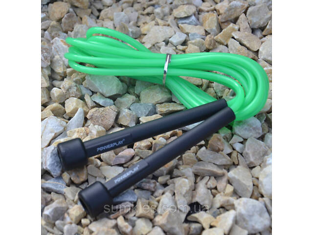 Скакалка PowerPlay 4201 Basic Jump Rope Зелена (2,8m.) - Фото 4