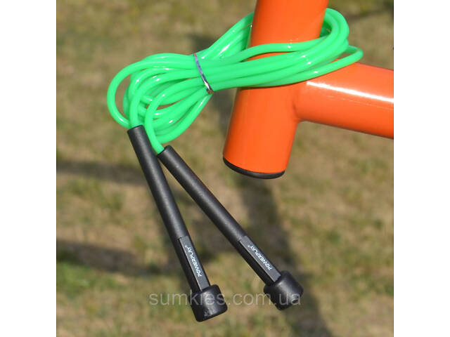 Скакалка PowerPlay 4201 Basic Jump Rope Зелена (2,8m.) - Фото 6