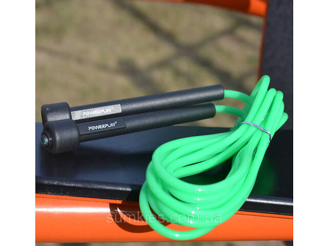 Скакалка PowerPlay 4201 Basic Jump Rope Зелена (2,8m.) - Фото 7