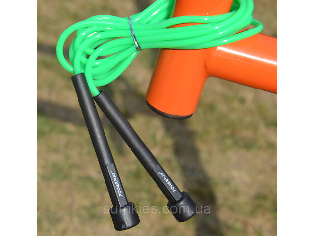 Скакалка PowerPlay 4201 Basic Jump Rope Зелена (2,8m.) - Фото 9