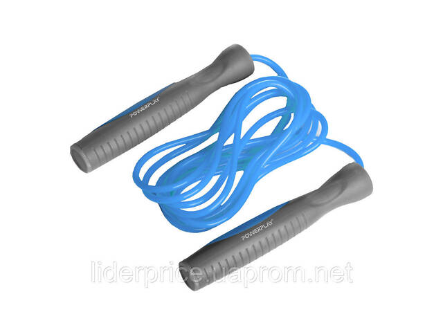 Скакалка PowerPlay 4204 Classic Jump Rope Блакитна (2,7m.), Оригінал! - Фото 2