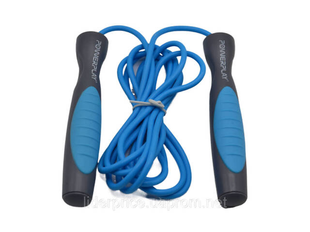 Скакалка PowerPlay 4204 Classic Jump Rope Блакитна (2,7m.), Оригінал! - Фото 5