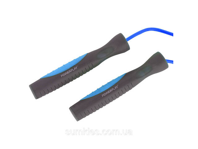 Скакалка PowerPlay 4204 Classic Jump Rope Блакитна (2,7m.) - Фото 4