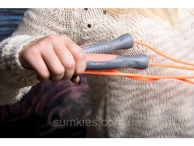 Скакалка PowerPlay 4204 Classic Jump Rope Помаранчева (2,7m.) - Фото 9