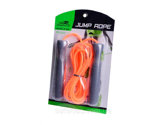 Скакалка PowerPlay 4204 Classic Jump Rope Помаранчева (2,7m.) - Фото 10