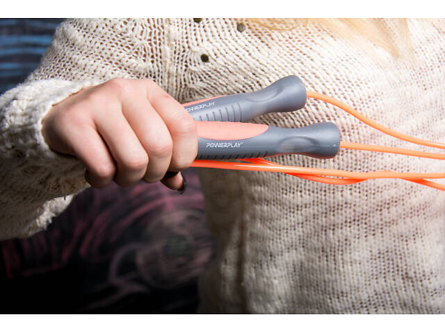 Скакалка PowerPlay 4204 Classic Jump Rope Помаранчева (2,7m.) - Фото 5