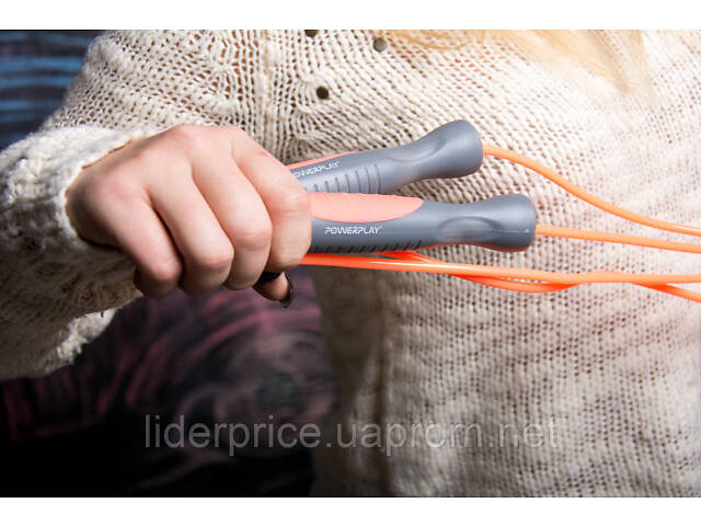 Скакалка PowerPlay 4204 Classic Jump Rope Помаранчева (2,7m.), Оригінал! - Фото 9