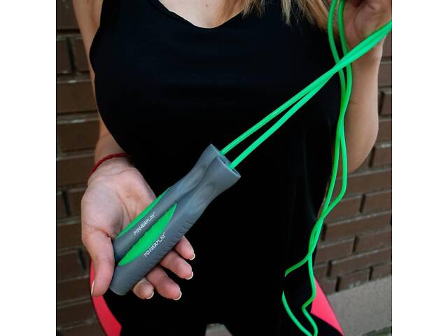 Скакалка PowerPlay 4204 Classic Jump Rope Зелена (2,7m.) - Фото 8