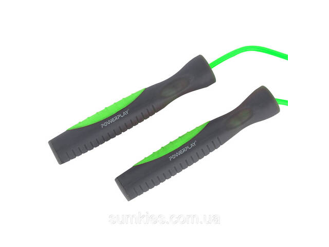 Скакалка PowerPlay 4204 Classic Jump Rope Зелена (2,7m.) - Фото 3