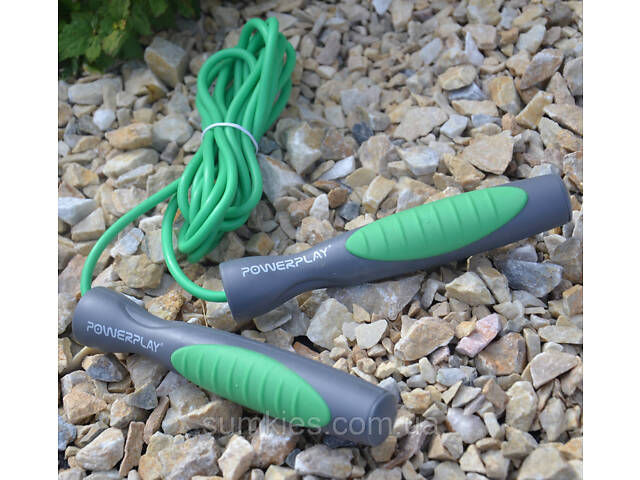 Скакалка PowerPlay 4204 Classic Jump Rope Зелена (2,7m.) - Фото 8