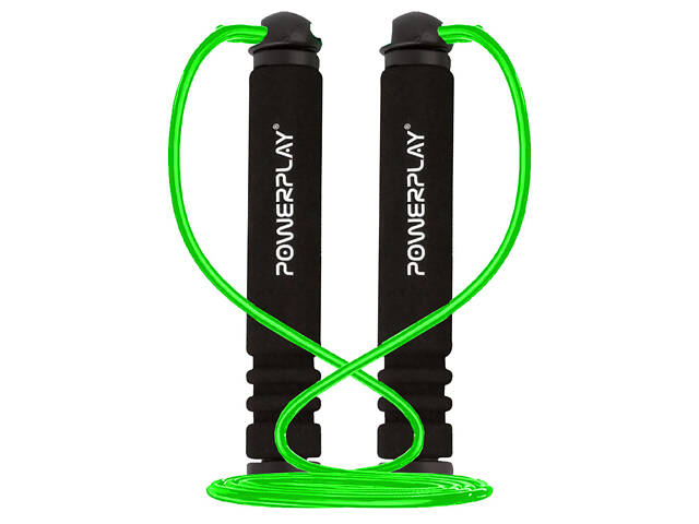 Скакалка PowerPlay 4205 Classic Plus Jump Rope Зелена (2,7m.) - Фото 1