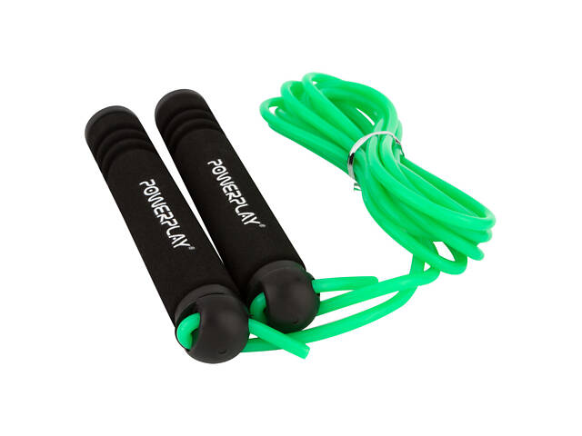 Скакалка PowerPlay 4205 Classic Plus Jump Rope Зелена (2,7m.) - Фото 2