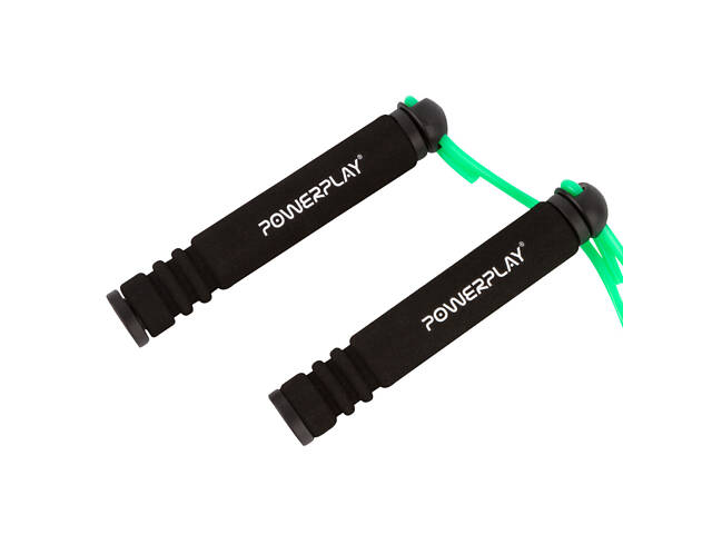 Скакалка PowerPlay 4205 Classic Plus Jump Rope Зелена (2,7m.) - Фото 3