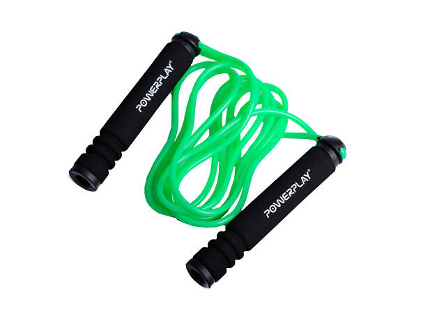 Скакалка PowerPlay 4205 Classic Plus Jump Rope Зелена (2,7m.) - Фото 4
