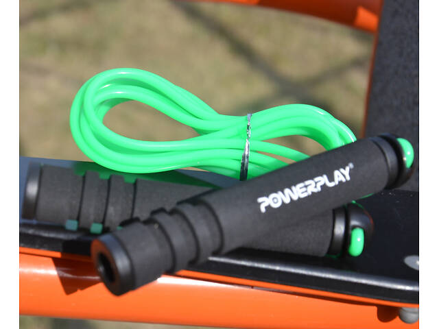Скакалка PowerPlay 4205 Classic Plus Jump Rope Зелена (2,7m.) - Фото 9