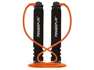 Скакалка PowerPlay 4205 Classic Plus Jump Rope Помаранчева (2,7m.)