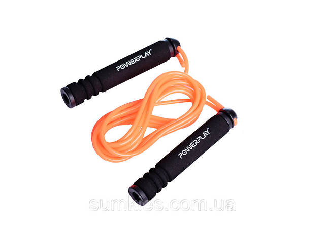 Скакалка PowerPlay 4205 Classic Plus Jump Rope Помаранчева (2,7m.) - Фото 3