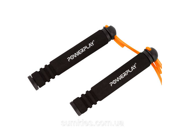 Скакалка PowerPlay 4205 Classic Plus Jump Rope Помаранчева (2,7m.) - Фото 4