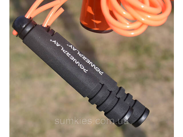 Скакалка PowerPlay 4205 Classic Plus Jump Rope Помаранчева (2,7m.) - Фото 6
