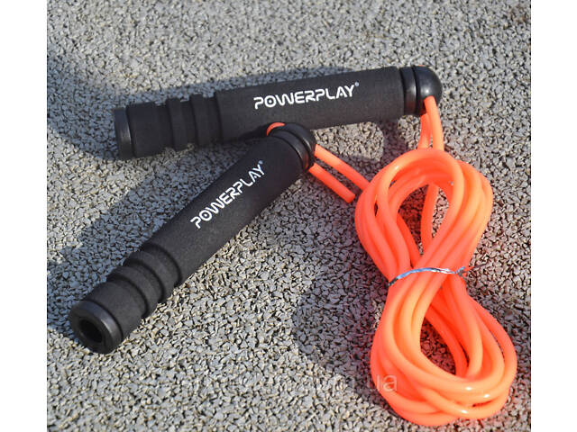 Скакалка PowerPlay 4205 Classic Plus Jump Rope Помаранчева (2,7m.) - Фото 7
