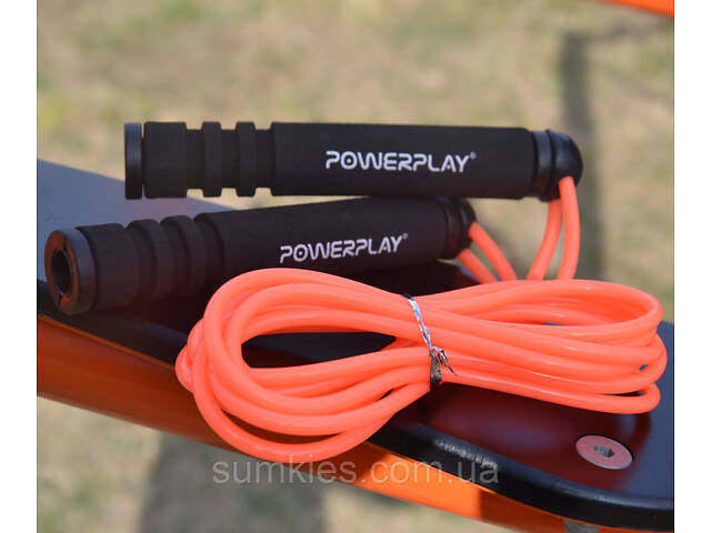 Скакалка PowerPlay 4205 Classic Plus Jump Rope Помаранчева (2,7m.) - Фото 8