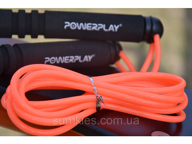 Скакалка PowerPlay 4205 Classic Plus Jump Rope Помаранчева (2,7m.) - Фото 9