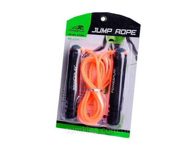 Скакалка PowerPlay 4205 Classic Plus Jump Rope Помаранчева (2,7m.) - Фото 10