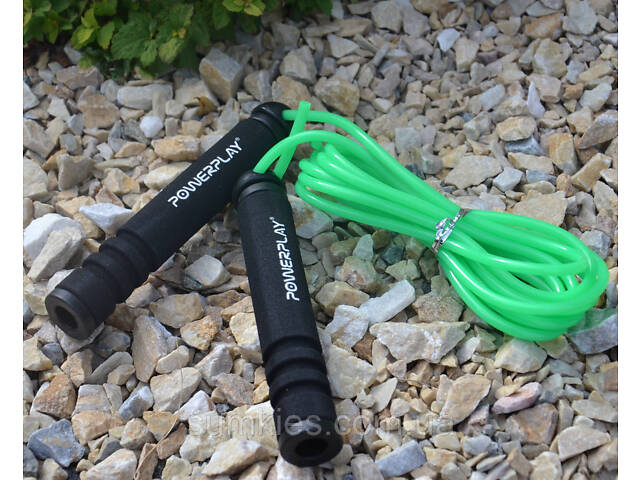 Скакалка PowerPlay 4205 Classic Plus Jump Rope Зелена (2,7m.) - Фото 5