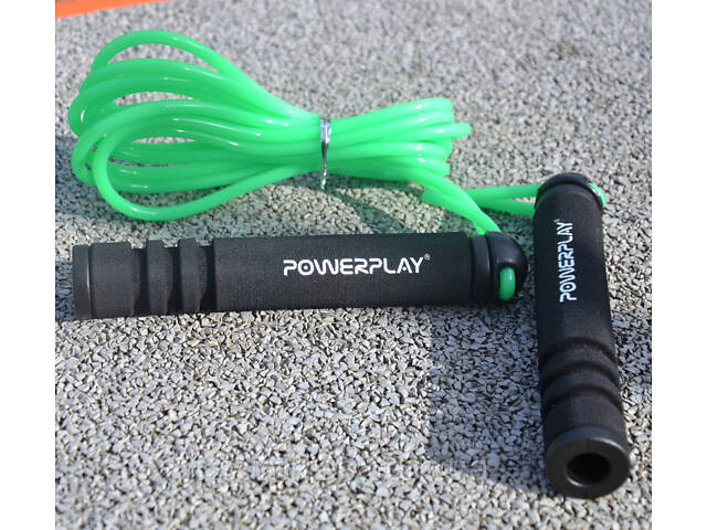Скакалка PowerPlay 4205 Classic Plus Jump Rope Зелена (2,7m.) - Фото 7