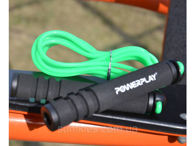 Скакалка PowerPlay 4205 Classic Plus Jump Rope Зелена (2,7m.) - Фото 9