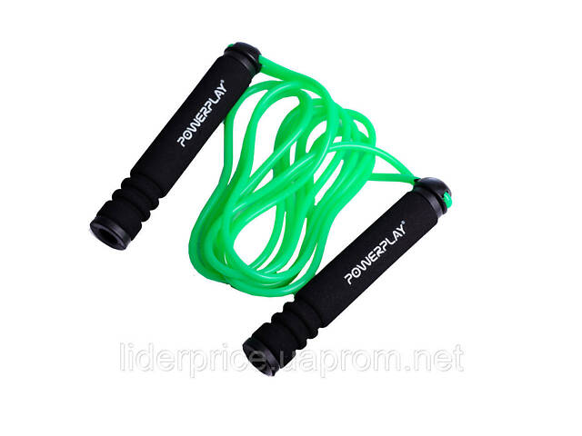 Скакалка PowerPlay 4205 Classic Plus Jump Rope Зелена (2,7m.), Оригінал! - Фото 4
