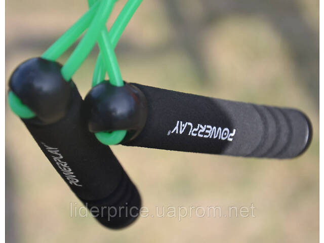 Скакалка PowerPlay 4205 Classic Plus Jump Rope Зелена (2,7m.), Оригінал! - Фото 8