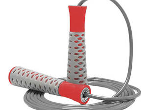 Скакалка PowerPlay 4206 Jump Rope PRO+ Сіро-червона (2,75m.)