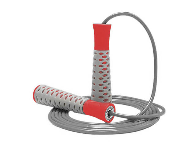 Скакалка PowerPlay 4206 Jump Rope PRO+ Сіро-червона (2,75m.) - Фото 1