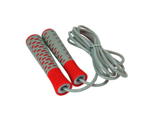 Скакалка PowerPlay 4206 Jump Rope PRO+ Сіро-червона (2,75m.) - Фото 2